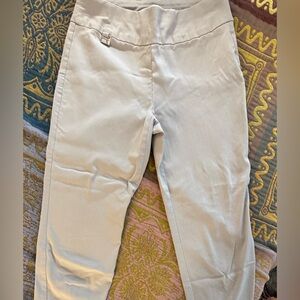 Alfani Pull On Ankle Pants Size 4 Greige Slim Career Never Worn
